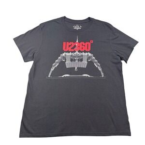 U2 2011 360 Degrees‎ Stadium Concert Tour T-SHIRT Sz XL Rock Bono The Edge Black